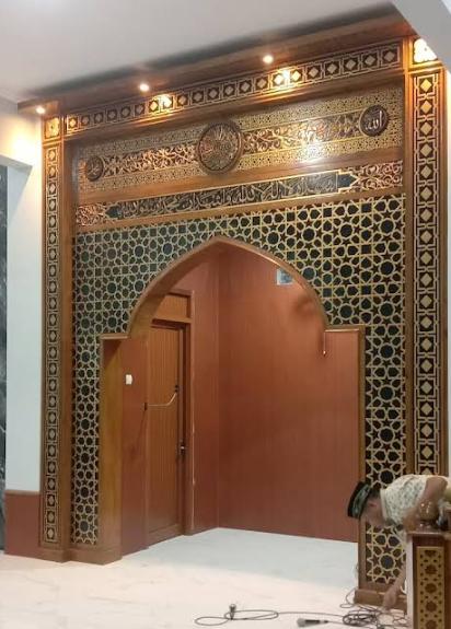 mihrab imam Mihrab Imam Kayu Jati