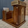 MIMBAR MASJID UKIR MINIMALIS KAYU JATI (COD) FURNITURE